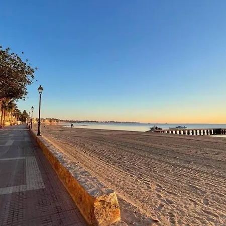 Charming Beachfront Apartment Murcia Exterior foto
